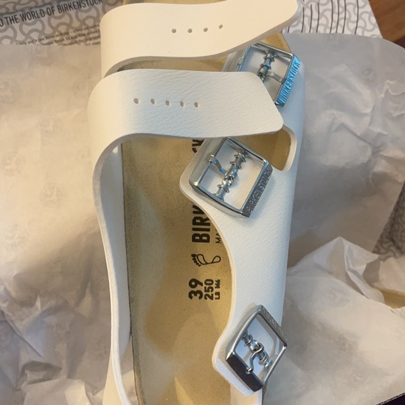 BirkenStock White Milano Birko-flor sandals - Picture 10 of 12